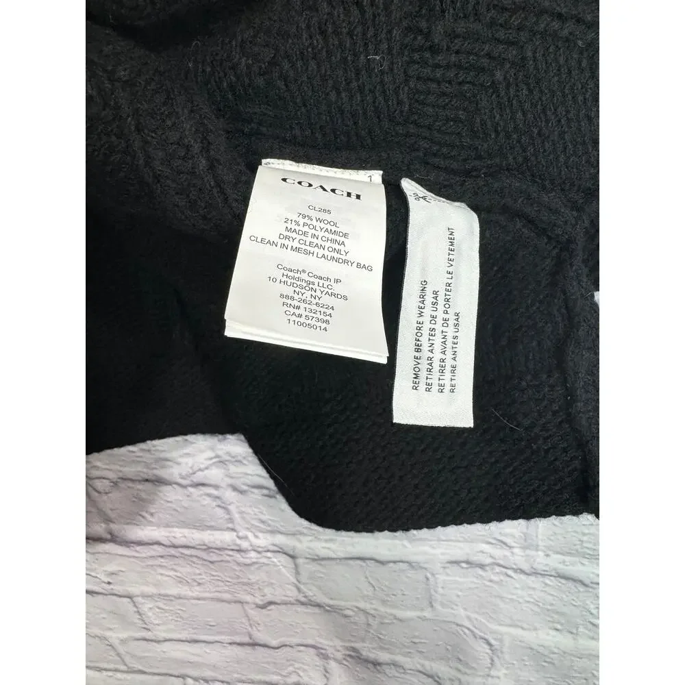 *COACH Signature Knit Poncho XS/S Oversize NWT*